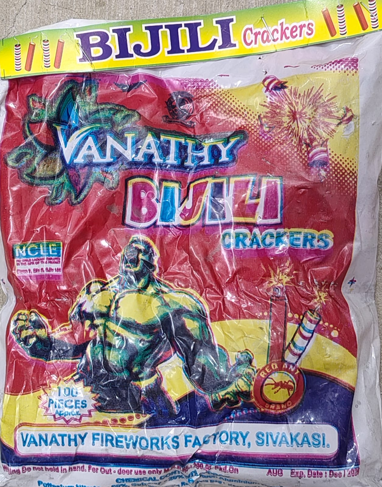 RED BIJILI CRACKERS (100 PCS)